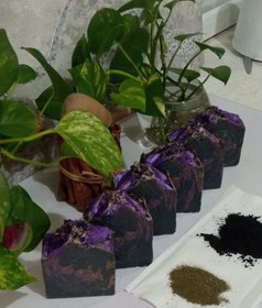 تصویر صابون دست ساز گیاهی زغال فعال و چای سبز گلسان Golsan Handmade Herbal Activated Charcoal & Green Tea Soap