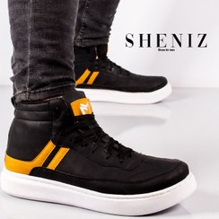 تصویر کفش ساقدار مردانه Sheniz (مشکی طلایی) 