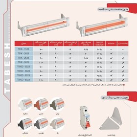 تصویر هیتر تابشی سقفی برقی مدل 3000 وات 