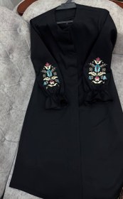 تصویر مانتو مجلسی زنانه سوگل گلدوزی شده جنس مازراتی سایز ۳۸ تا ۵۲ 