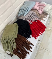 تصویر اسکارف پینترستی موهر پشمی وارداتی در رنگبندی مختلف 