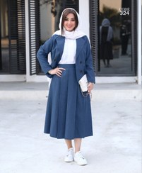 تصویر ست سه تیکه کت دامن شومیزکد324 