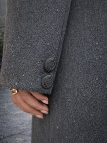 تصویر پالتو فوتر خز دار یقه آرشال دو جیب سایز ۴۴ تا ۵۰ 