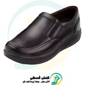 تصویر کفش طبی مردانه کار تبریز مشکی و قهوه ای و عسلی 