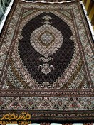 تصویر فرش دستباف ماهی خوی تک 6 متری سرمه ای پشم ایرانی کد 108 
