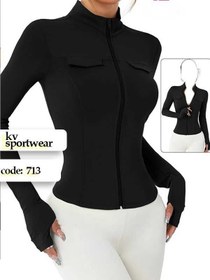 تصویر سویشرت تک فینگردار ورزشی زنانه کد 007 Womens finger sport sweatshirt code 007