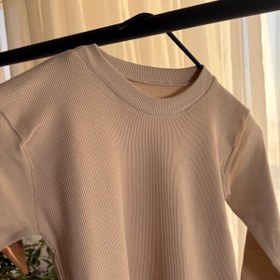 تصویر پیراهن بلند کبریتی آستین بلند جذب رنگ نسکافه ای 