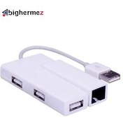 تصویر هاب و اترنت فرانت مدل 3 پورت + 1 پورت شبکه 