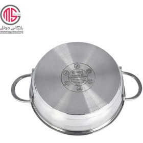 تصویر تابه دو دسته استیل ام جی اس سایز 24 کد 4115 PS mgs steel double handled frying pan size 24 code 4115 ps