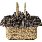 تصویر سبد پیک نیک حصیری دو دسته سایز بزرگ Large two-handled wicker picnic basket