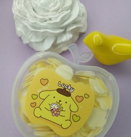 تصویر صابون فانتزی کاغذی کرومی جعبه طلقی - زرد 