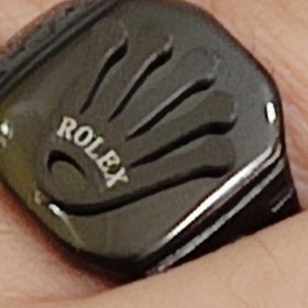 تصویر انگشتر مردانه مشکی رولکس rolex