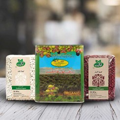 تصویر روغن زیتون فرابکر فدک 3 لیتری + لوبیا قرمز آبگینه + لوبیا سفید آبگینه 