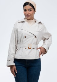 تصویر کت بارانی یقه انگلیسی استخوانی Goretex jacket with English collar,bone