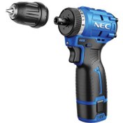 تصویر دریل و پیچ گوشتی شارژی ان ای سی مدل 1619 ظرفیت ۱۶ ولت اتوماتیک دو حالته 