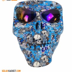 تصویر فیس موتور سواری عینک دار | طرح اسکلت کد 29 motorcycle face glasses | Skeleton design code 29