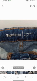 تصویر شلوارک جین بچگانه دخترانه خارجی برند GapKids1969 کشور VIETNAM - دور کمر ۶۰ سانت، قد ۲۳ سانت Children's denim shorts for foreign girls, brand GapKids1969, VIETNAM