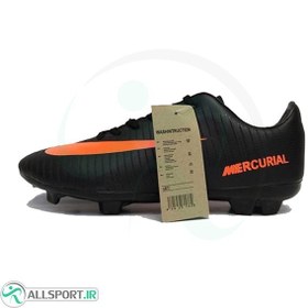 تصویر کفش فوتبال نایک مرکوریال طرح اصلی مشکی نارنجی Nike Mercurial 2018 