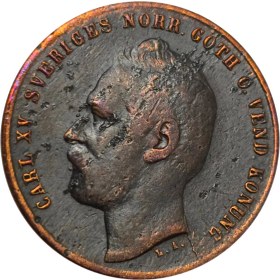 تصویر سکه سوئد 2 اوره سوئد 1863 