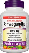 تصویر آشواگاندا وبر نچرالز 3600 میلی گرم(120 کپسول) Ashwagandha stress relief Webber Naturals 120 capsules 3600mg