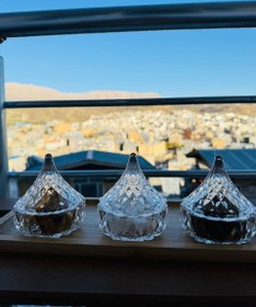 تصویر قندان مدل برج ایفل | کریستال اصلی وارداتی و لوکس 