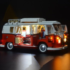 تصویر کیت نور بدون لوگو LED Briksmax BX001 برای وانت کمپر LEGO® Volkswagen T1 10220 