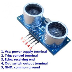 تصویر ماژول فاصله سنج آلتراسونیک SRF05 