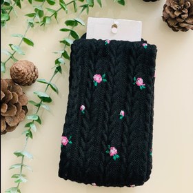 تصویر جوراب گلدار بالازانو 