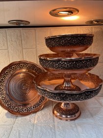 تصویر ست پذیرایی مسی مدل زر 