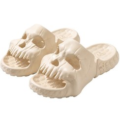 تصویر دمپایی اسکلتی مشکی مدل Angry Skull سایز ۴۲_۴۳ 