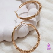 تصویر گوشواره حلقه ای سایز بزرگ خاویاری ژوپینگ کد 3588 