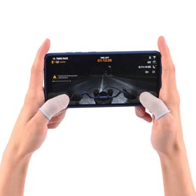 تصویر مجموعه 2 عددی آستین انگشتی مخصوص کنترل بازی PK-S754 PK-S754 Mobile Game Controller Finger Sleeve Sets