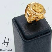 تصویر انگشتر طلای مردانه طرح عقاب 