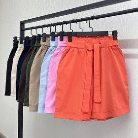 تصویر شلوارک لینن رنگی 