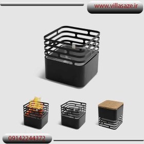 تصویر آتشدان مکعبی 