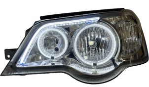 تصویر چراغ جلو اسپرت پراید طرح bmw با ابرویی سفید مناسب برای 132 و 111 BMW sport pride headlight with white eyebrow suitable for 132 and 111