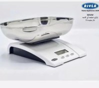 تصویر ترازوی آشپزخانه صفحه ای کاسه دار سفید ریور کد 5056W 