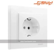 تصویر پریز برق ارت دار ایران الکتریک مدل برلیان 