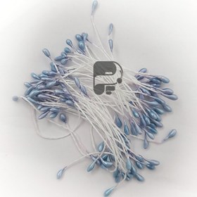 تصویر پرچم گل سفید سر بنفش 