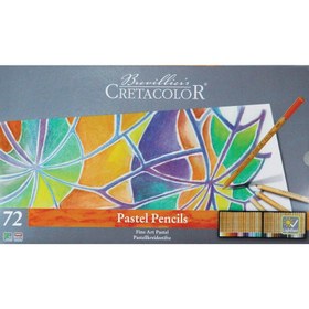 تصویر مداد پاستل گچی 72 رنگ کرتاکالر جعبه فلز Cretacolor 72 Color Pastel Pencils