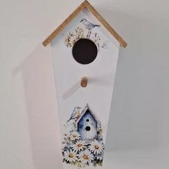 تصویر کاور لوله گاز طرح لونه پرنده چوبی 