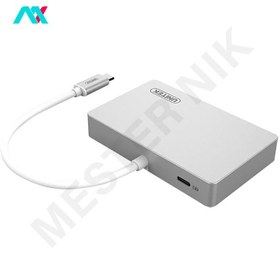 تصویر هاب TYPE-C دو پورت به همراه رم ریدر یونیتک مدل Y-9319 