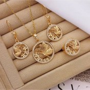 تصویر سرویس طلا روس ابکاری طلا رنگ ثابت 