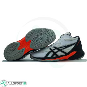 تصویر کفش والیبال اسیکس اسکای الیت نارنجی، مشکی، سفید Asics Sky Elite FF MT 2M ORANGE 