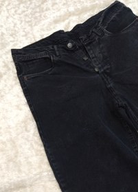 تصویر شلوار لی بگ مردانه رنگ زغال سنگی 