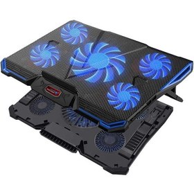 تصویر کول پد لپ تاپ 5 فن 16 اینچ CoolCold K33 CoolCold K33 Laptop Cooling Pad