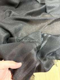تصویر روسری نخ لمه مشکی 
