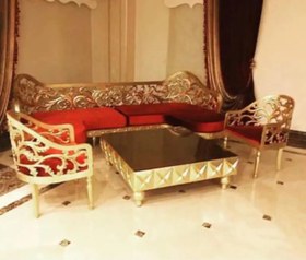 تصویر مبل استیل کوین ۸ نفره 