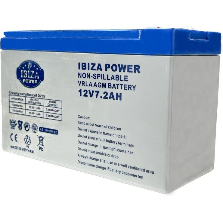 イザヨイ خرید و قیمت باتری 12 ولت 7.2 آمپر ایبیزا تایوانی 2025 مدل 12V-7.2