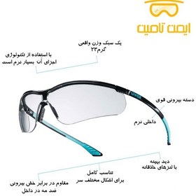 تصویر عینک ایمنی SPORT STYLE AR یووکس safety-glasses-carbonvision-S